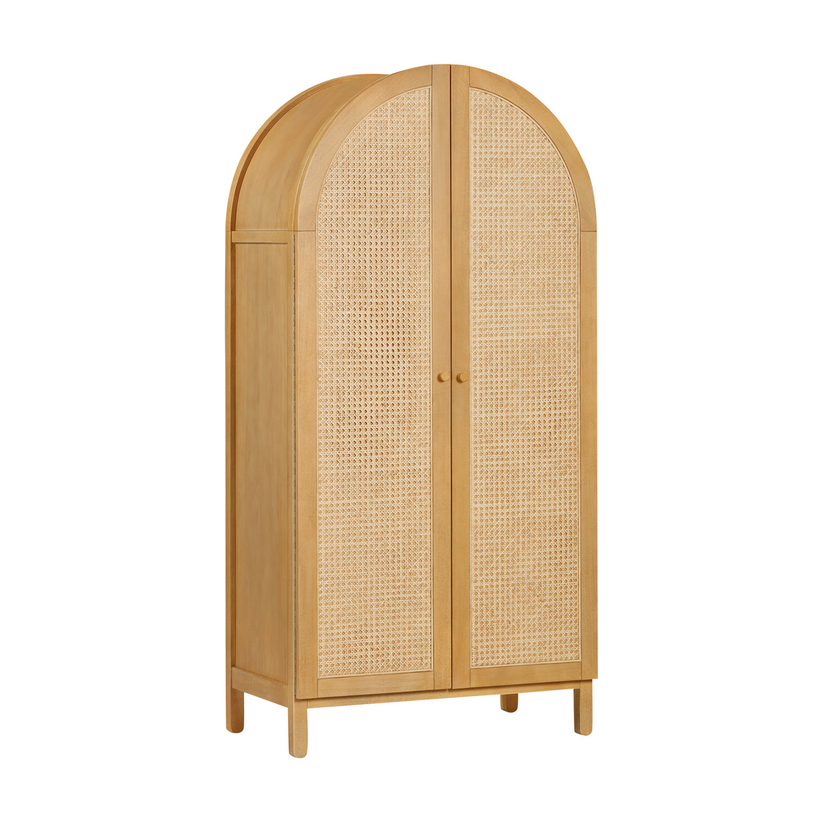 Bondi Cane Assembled Armoire in Honey