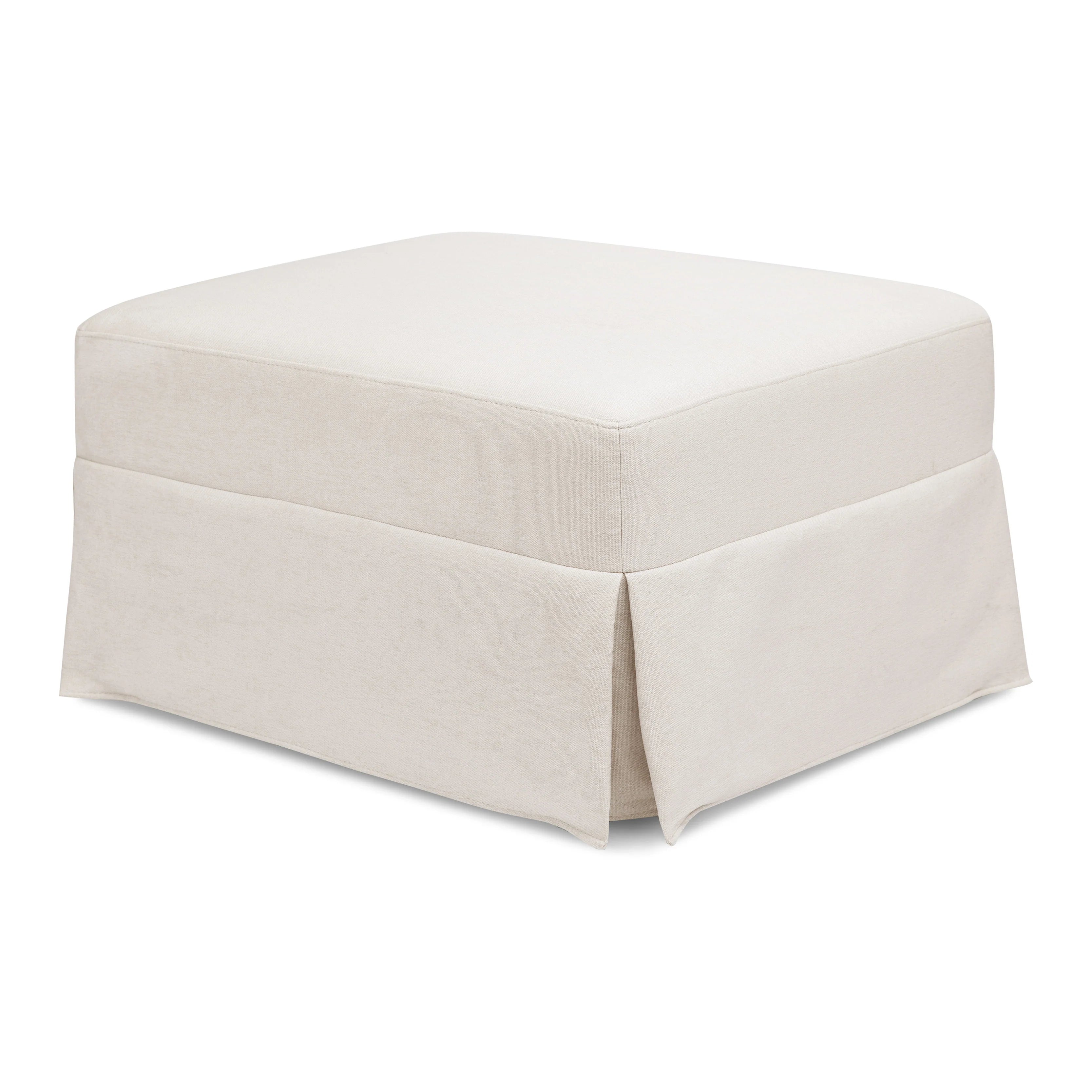 Crawford Gliding Ottoman in Performance Cream Eco-Weave