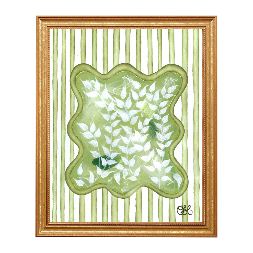 Chinoiserie Tourbillon En Vert Art Print
