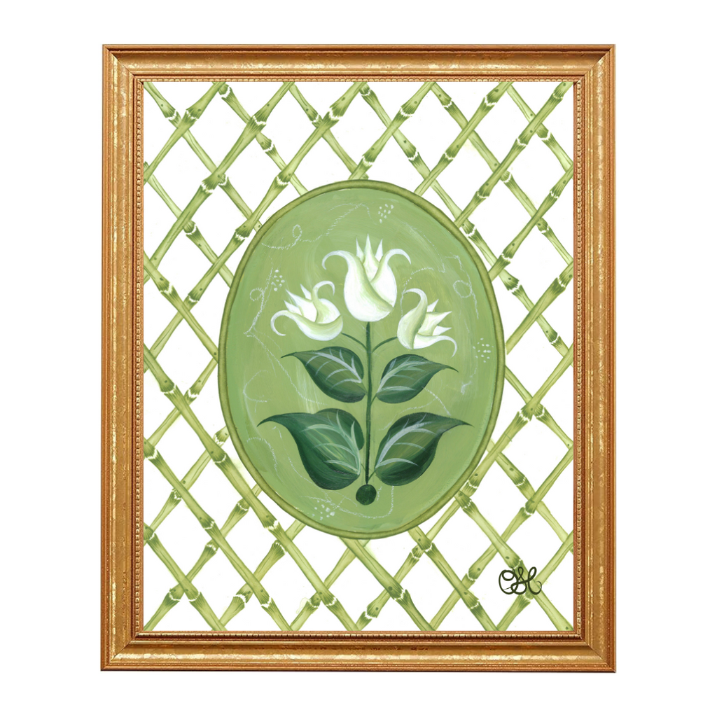 French Tulips En Vert Art Print