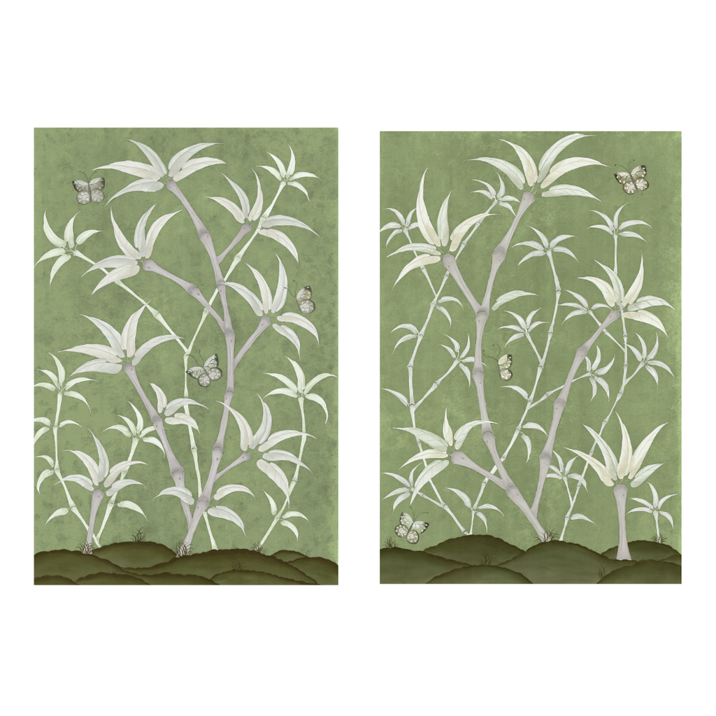 Chinoiserie Panel Print Pair | Bamboo En Fleur