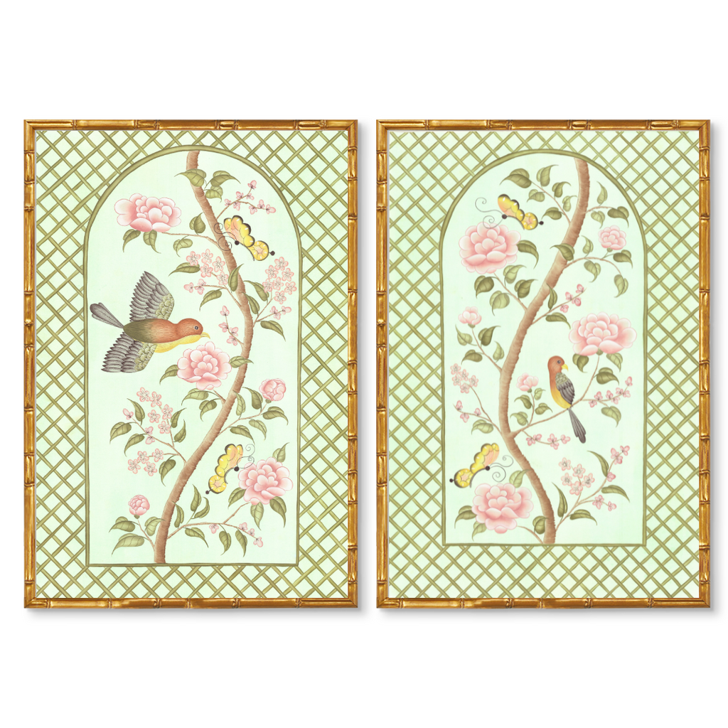 Chinoiserie Panel Print Pair | Le Jardin De Elizabeth