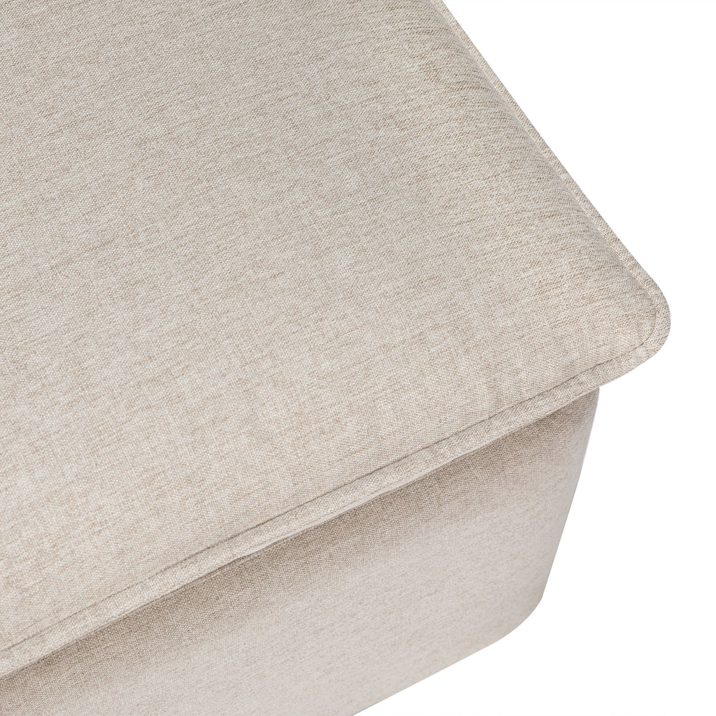 Cali Storage Ottoman in Eco-Performance Fabric | Water Repellent & Stain Resistant in Performance Beach Eco-Weave