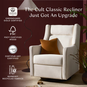 Kiwi Plus Power Recliner and Swivel Glider with Power Adjustable Headrest and USB Port in Performance Cream Eco-Weave