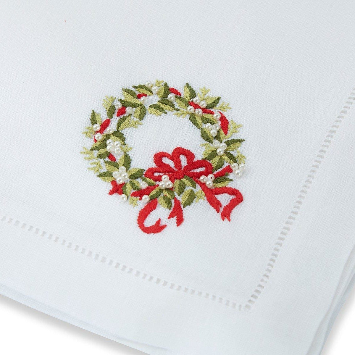 Pearl Wreath Dinner Napkins (4) Pearl Chefanie