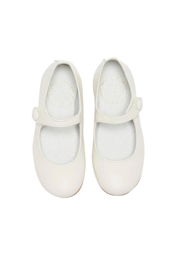Girls Ivory Leather Mary Jane Shoes (20-34EU) Shoes from Pepa London