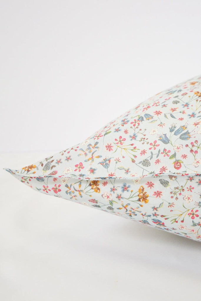 Pillowcase made with Liberty Fabric DONNA LEIGH SILVER - Coco & Wolf
