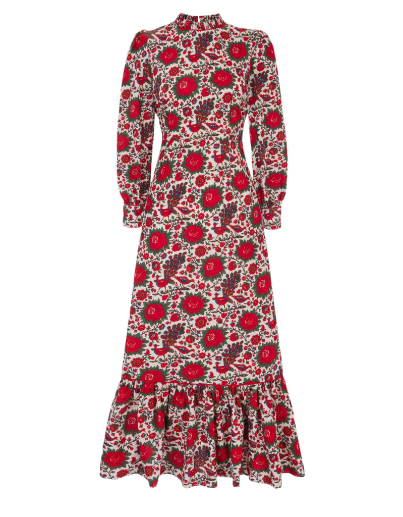 Pink City Prints Peony Bird Petworth Dress