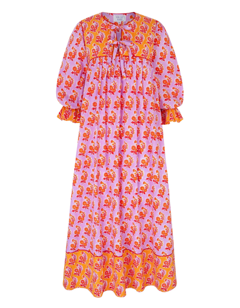 Pink City Prints Rainbow Zinnia Banzara Dress