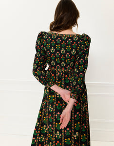 Pink City Prints Rose Border Cornelia Dress