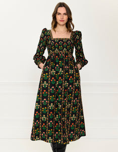 Pink City Prints Rose Border Cornelia Dress