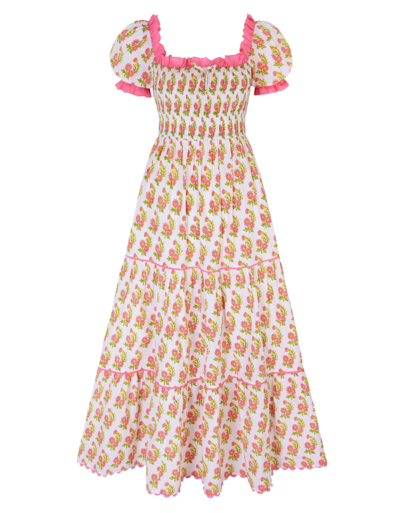 Pink City Prints Zesty Daisy Palermo Dress