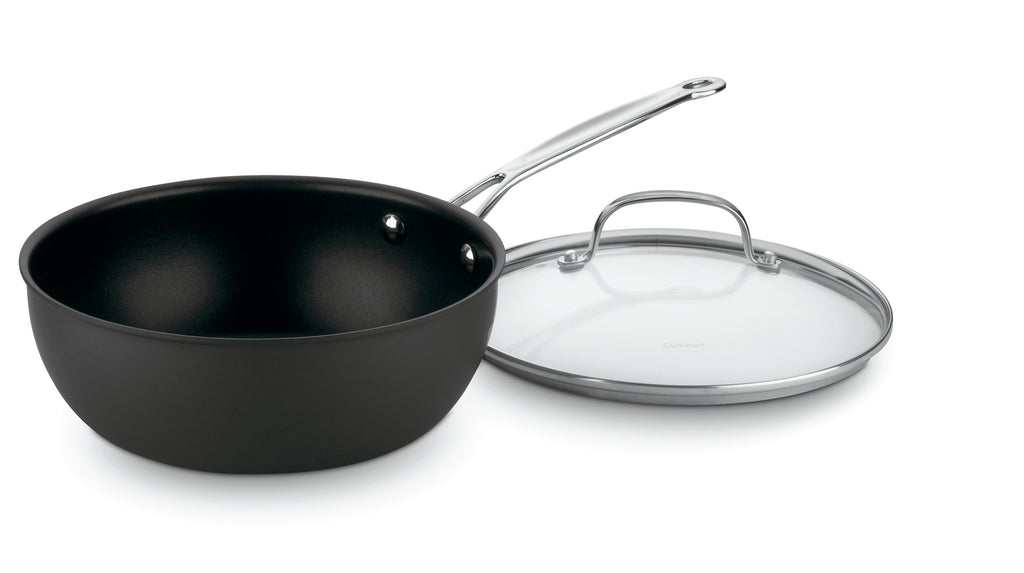 3 Quart Chef's Pan with Cover in Black