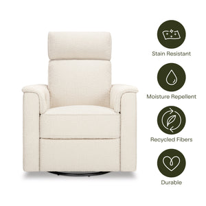 Willa Plus Power Glider Recliner w/ Power Headrest in Performance Ivory Boucle