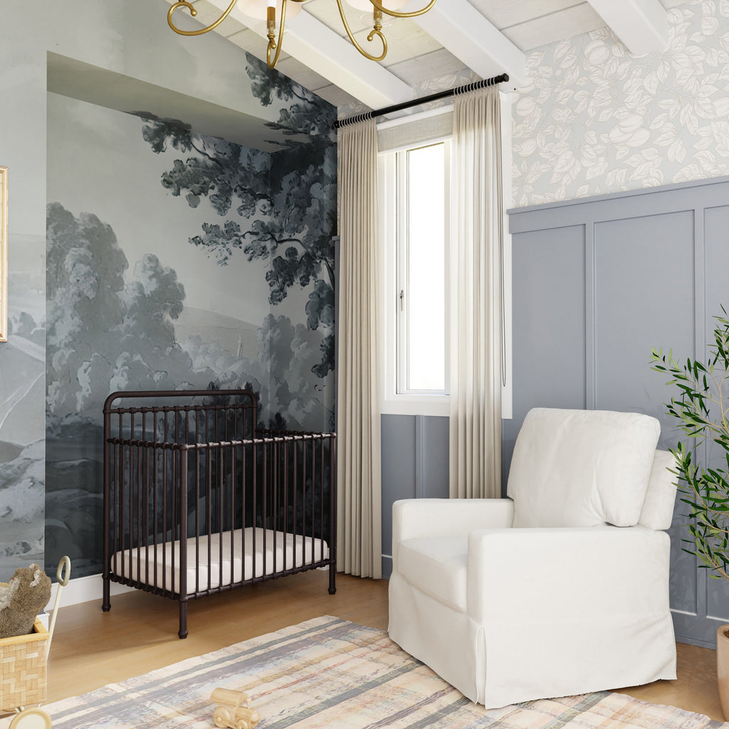 Winston 4-in-1 Convertible Mini Crib in Vintage Iron