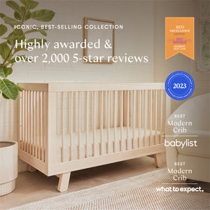 Hudson 3-in-1 Convertible Crib with Toddler Bed Conversion Kit in Washed Natural