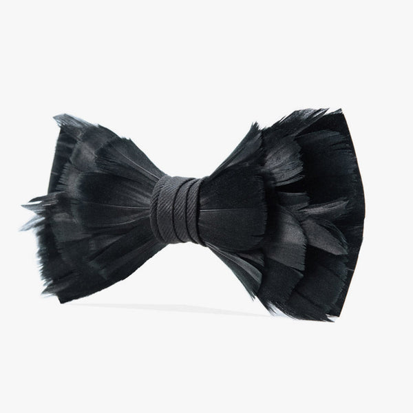 Brackish “Rosebud” popular feather bowtie