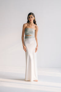 OTM Exclusive: Silk Avin Maxi Slip Skirt in Ivory