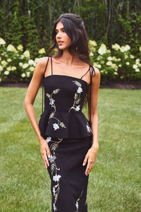 Lily Skirt - Black & Ivory & Gold Rosewater House