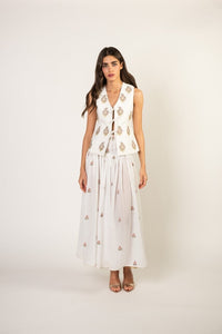 Sarv Vest - White & Pink Rosewater House