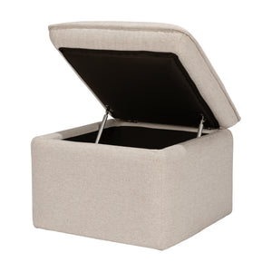 Cali Storage Ottoman in Eco-Performance Fabric | Water Repellent & Stain Resistant in Performance Beach Eco-Weave