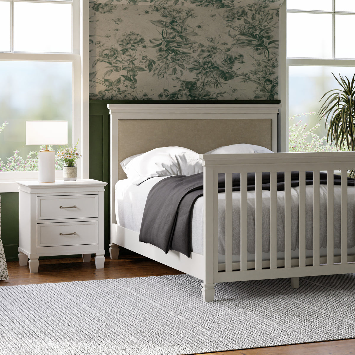 Darlington Assembled Nightstand in Warm White