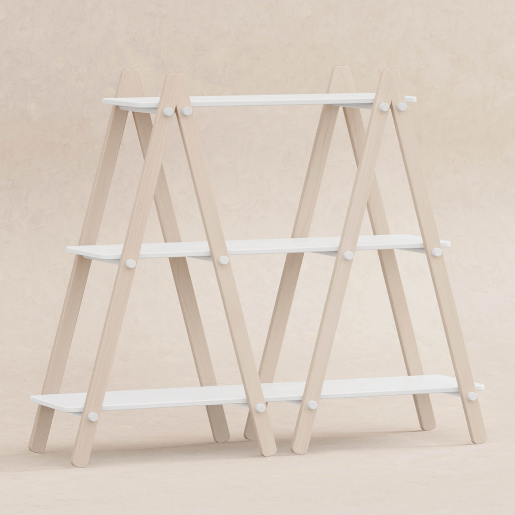 Dottie Bookcase in White & Washed Natural