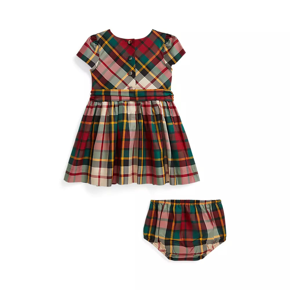 Plaid Twill Dress & Bloomer