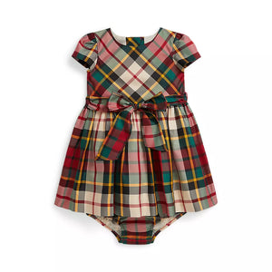 Plaid Twill Dress & Bloomer