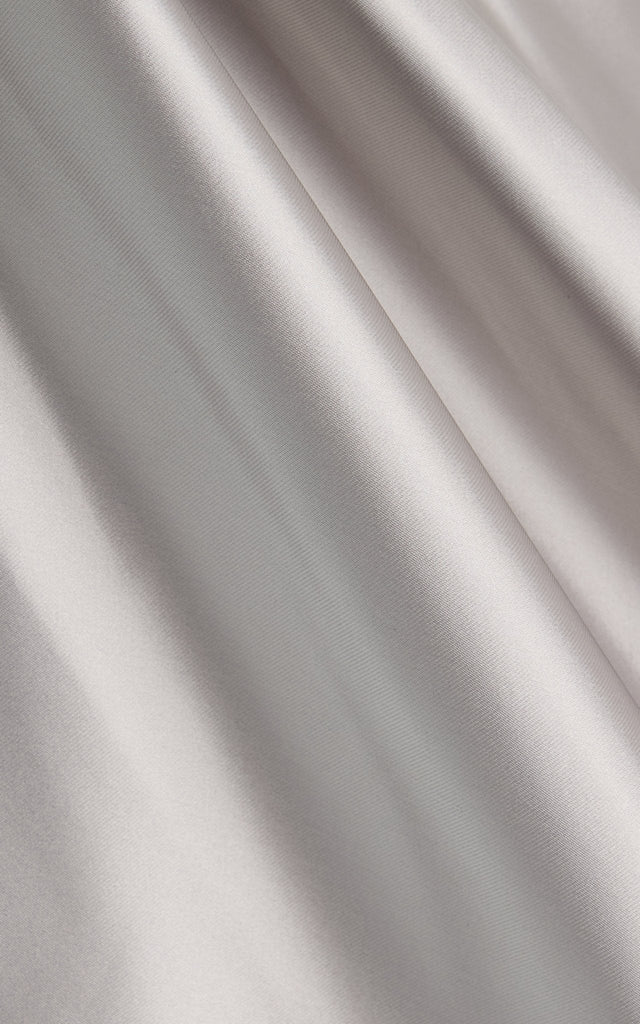 Satin Sheath with Draped Neckline - Marina Moscone