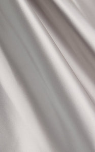 Satin Sheath with Draped Neckline - Marina Moscone