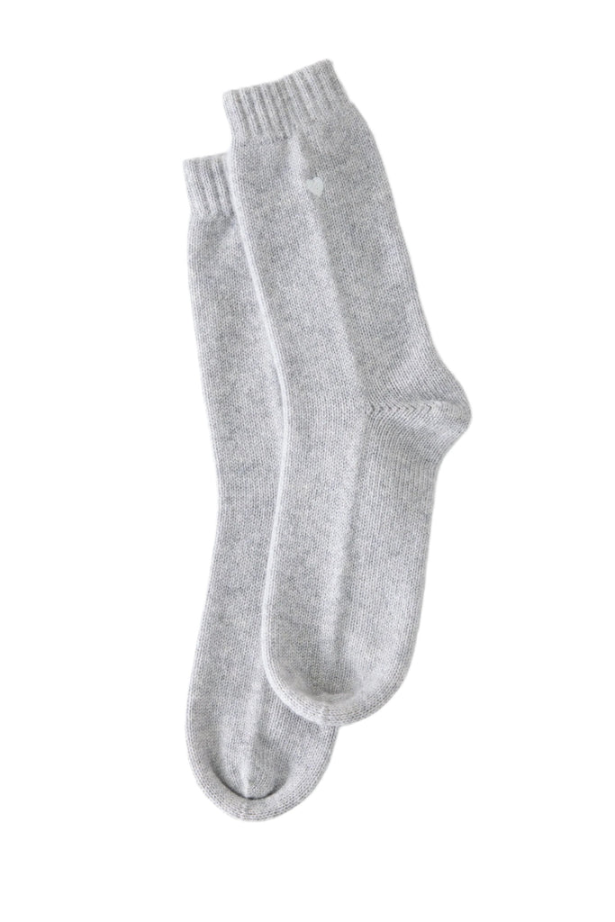 Sleeping Socks Heart in Sterling