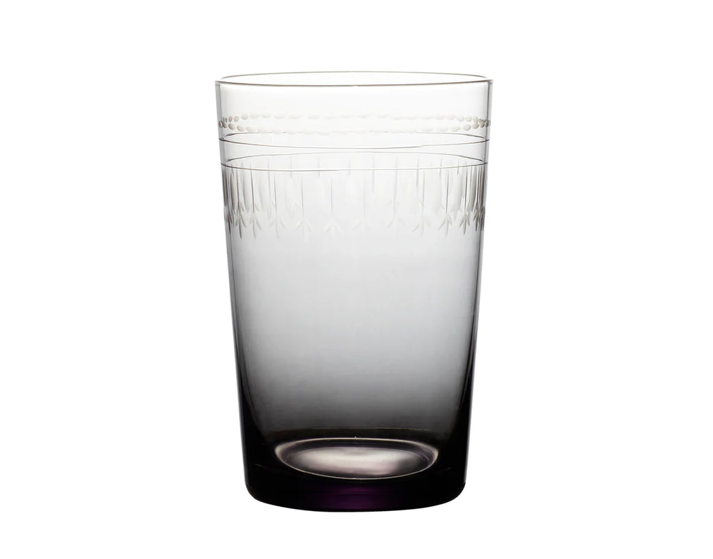 Smoky Tumblers With Ovals Design, Set of 4