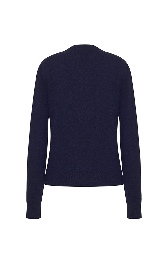 Never A Root Crewneck in Navy