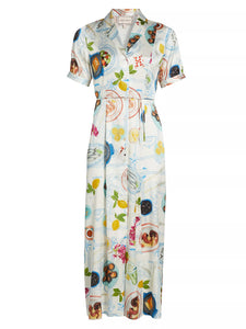 Lampi Button Down Dress in Lunch