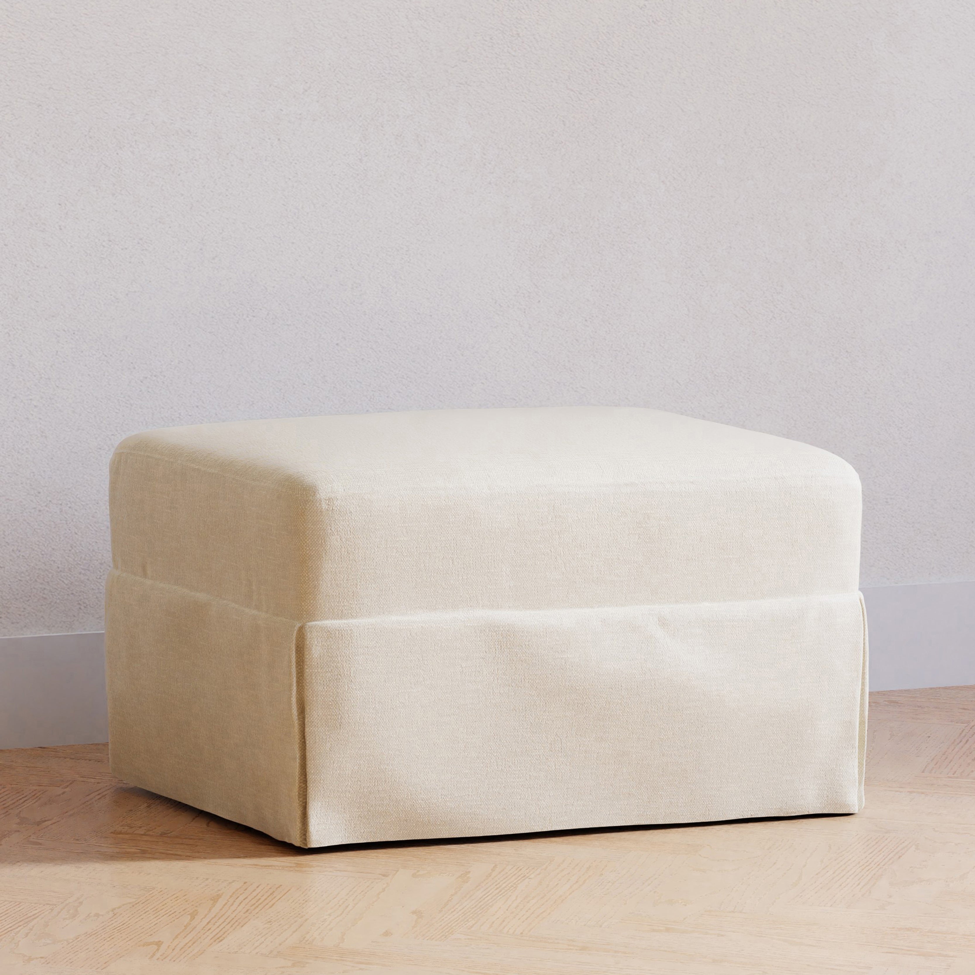 Crawford Gliding Ottoman in Performance Cream Eco-Weave