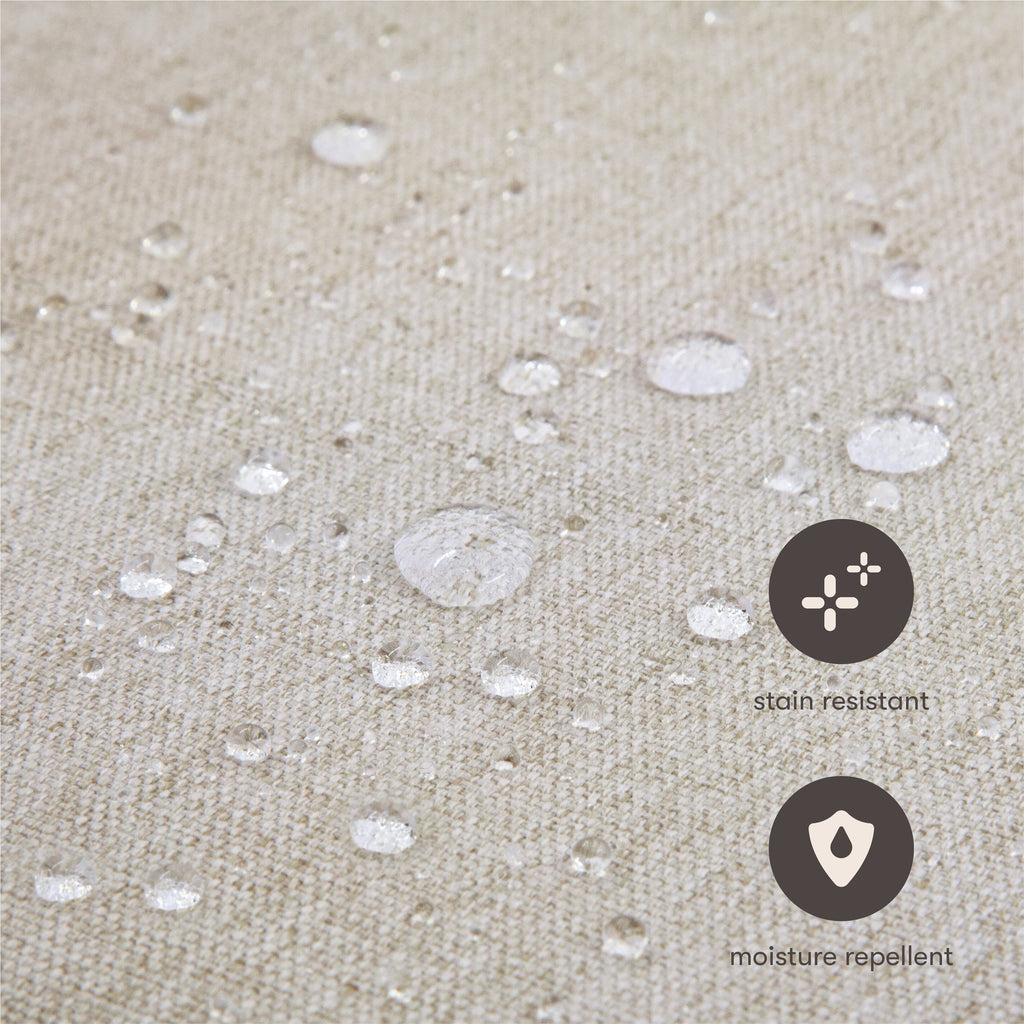 Cali Pillowback Chair and a Half Glider in Eco-Performance Fabric | Water Repellent & Stain Resistant in Performance Beach Eco-Weave with Light Wood Base