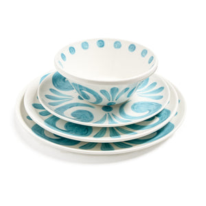 Kallos Salad Plate in Aqua