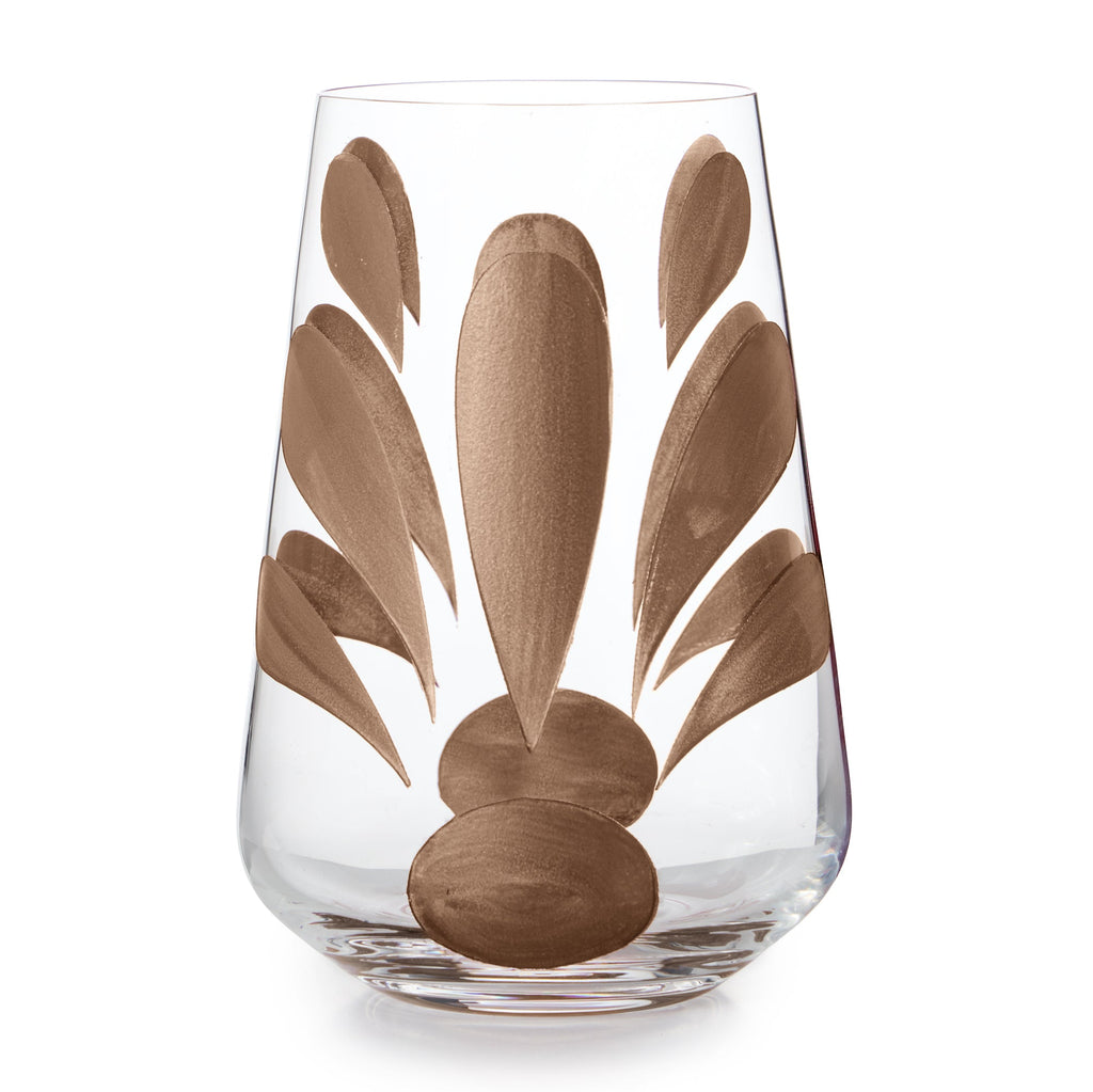 Kallos Water Glass in Brown, Set of 2
