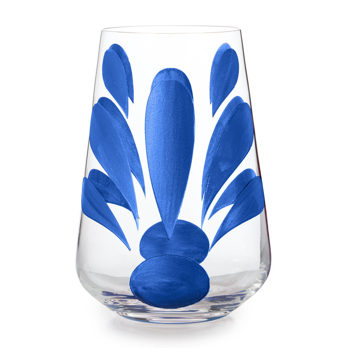Kallos Water Glass in Blue, Set of 2