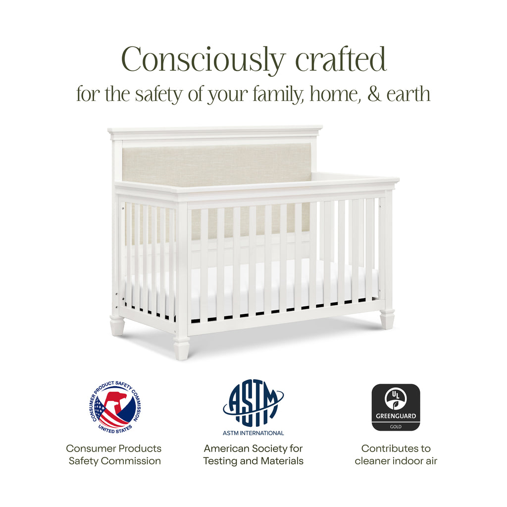 Darlington 4-in-1 Convertible Crib in Warm White