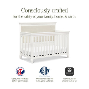 Darlington 4-in-1 Convertible Crib in Warm White