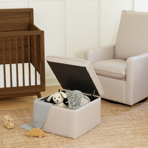 Cali Storage Ottoman in Eco-Performance Fabric | Water Repellent & Stain Resistant in Performance Beach Eco-Weave