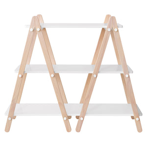 Dottie Bookcase in White & Washed Natural