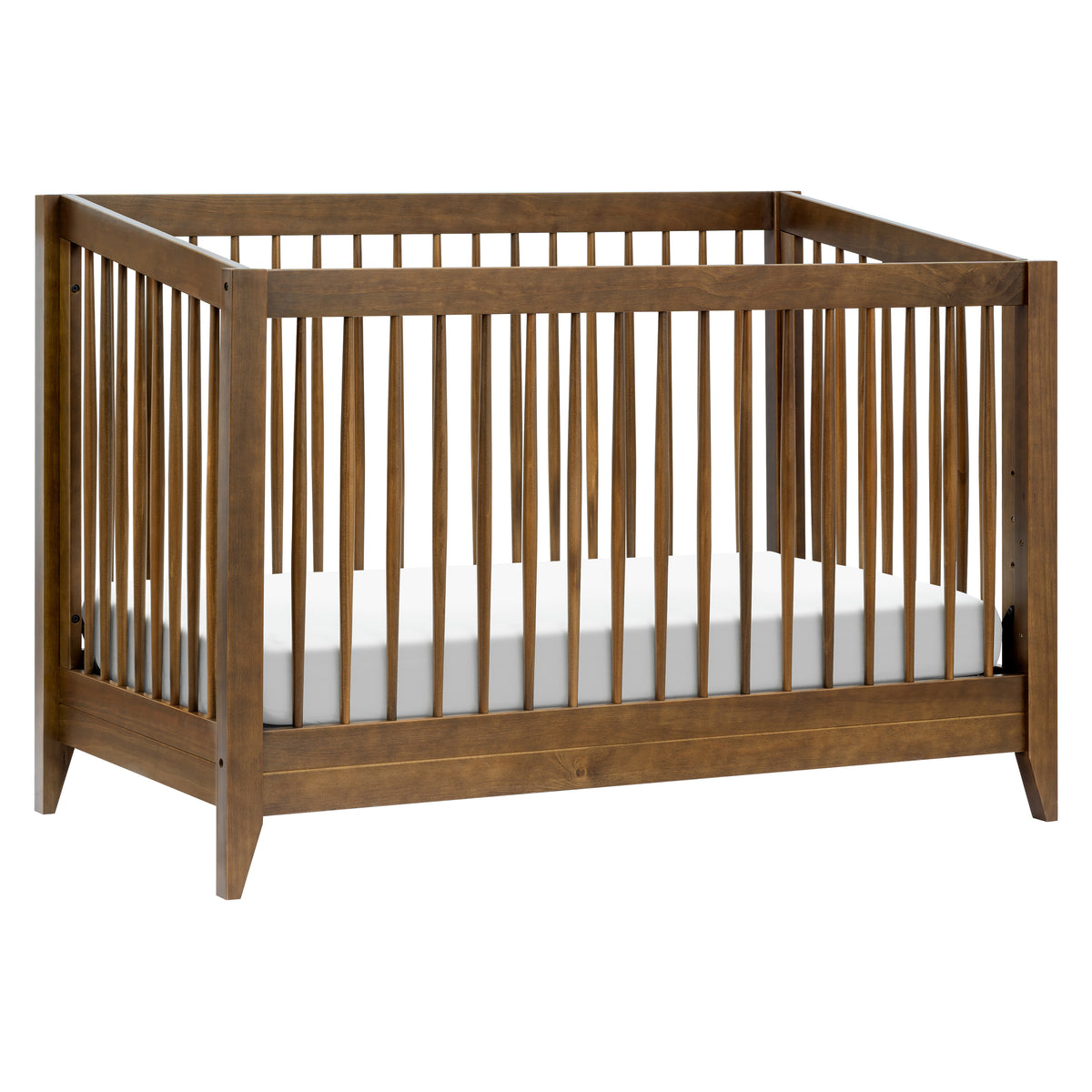 Sprout 4-in-1 Convertible Crib with Toddler Bed Conversion Kit in Natural Walnut