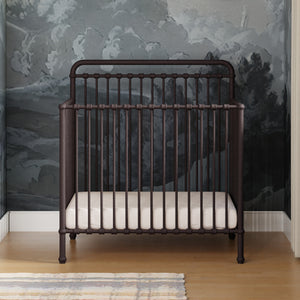 Winston 4-in-1 Convertible Mini Crib in Vintage Iron