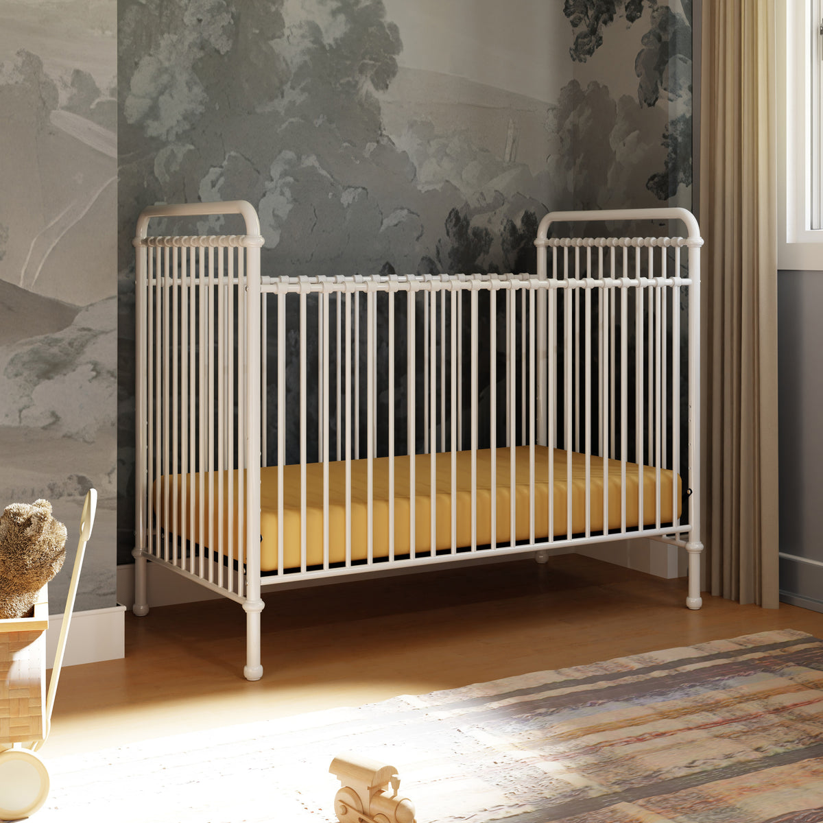 Abigail 3-in-1 Convertible Crib in Washed White