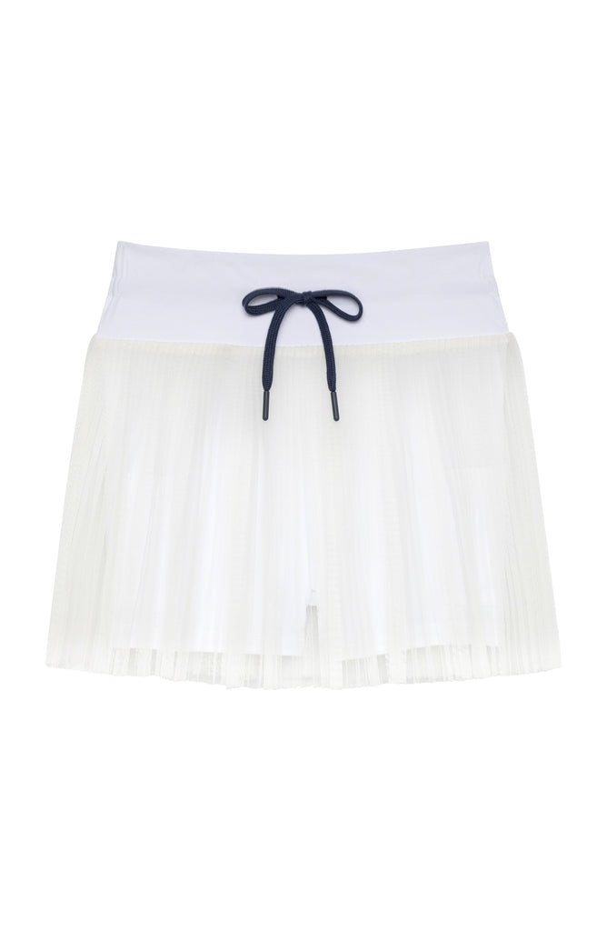 Pleated Skort in White