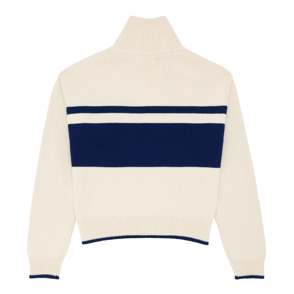 Women’s Cream Half Zip Sweater