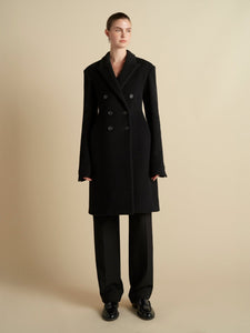Wool Basque Tailored Overcoat - Marina Moscone